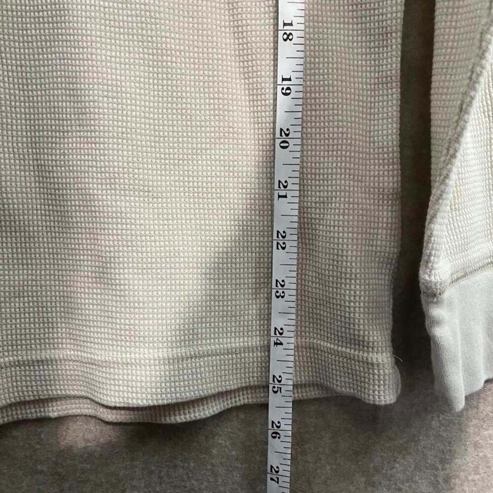 Old Navy Button Henley Cream Thermal Built-in Flex Shirt Size XL - Picture 8 of 9